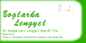 boglarka lengyel business card